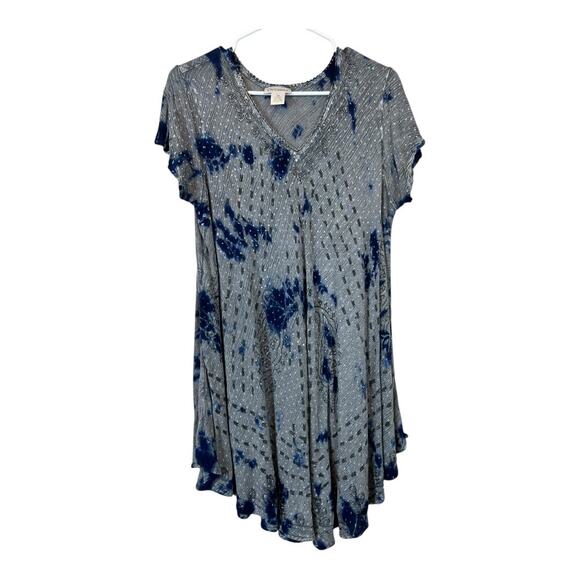 Womens Beachy Boho Bohemian Tunic Top Cottage Indie Fairy Festival Hippie 2X - Picture 1 of 7